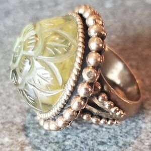 RARE Vintage Stephen Dweck Brass Cocktail Ring